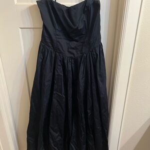 Abercrombie Dipped-Waist Bubble Hem Midi Dress